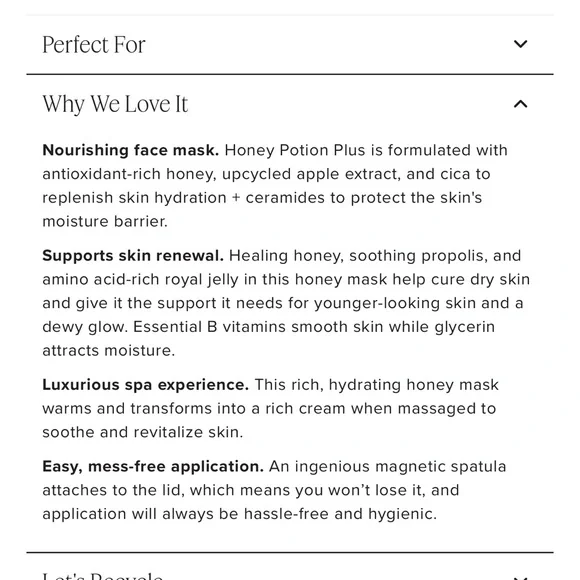 Farmacy honey potion hydration mask